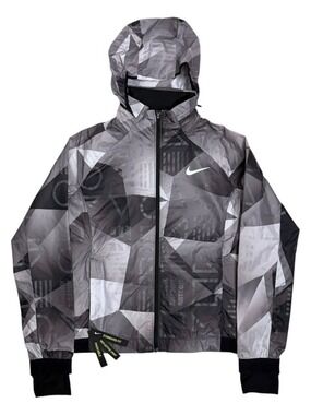 Nike Running Jacket Activewear Lightweight Packable Cropped Hood Womens XS